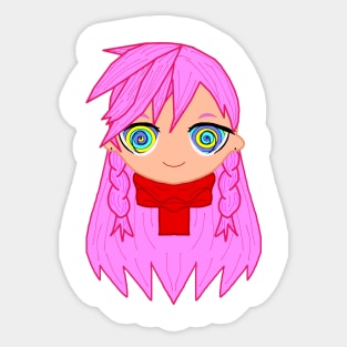 Hanna Meets Kaa - Hanna face (2) Sticker